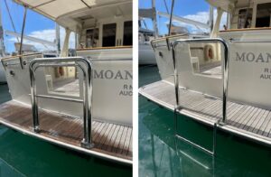 Marine Stainless Steel Fabrication Auckland - stainless steel staples with swim ladder