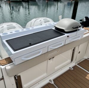 Custom aluminium bait board - marine stainless steel fabricators auckland